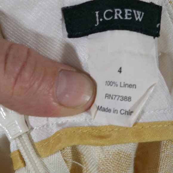 J Crew Linen Pencil Skirt Womens Size 4 - Picture 3 of 3